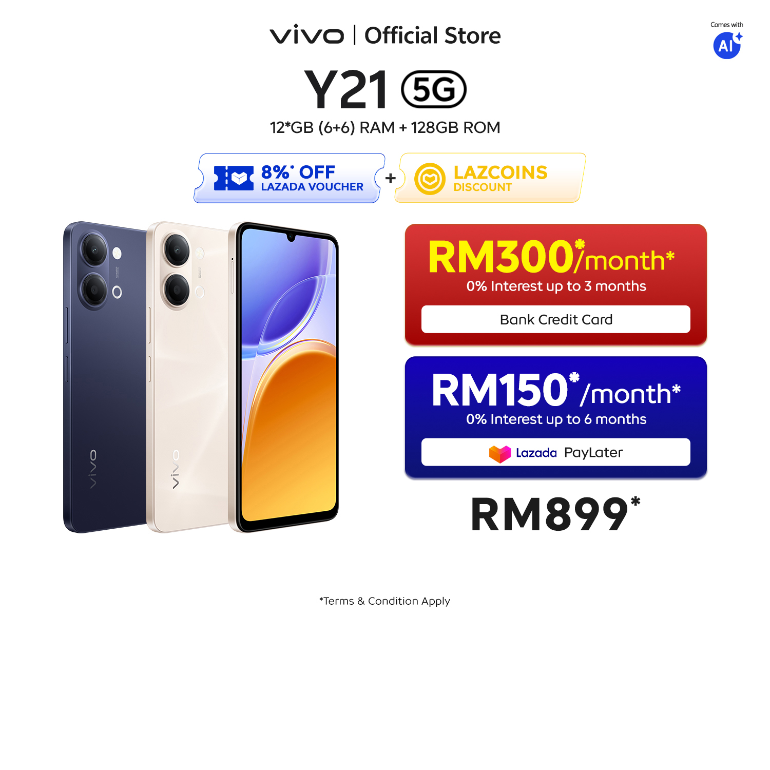 25% Drop on vivo Y21 5G NFC