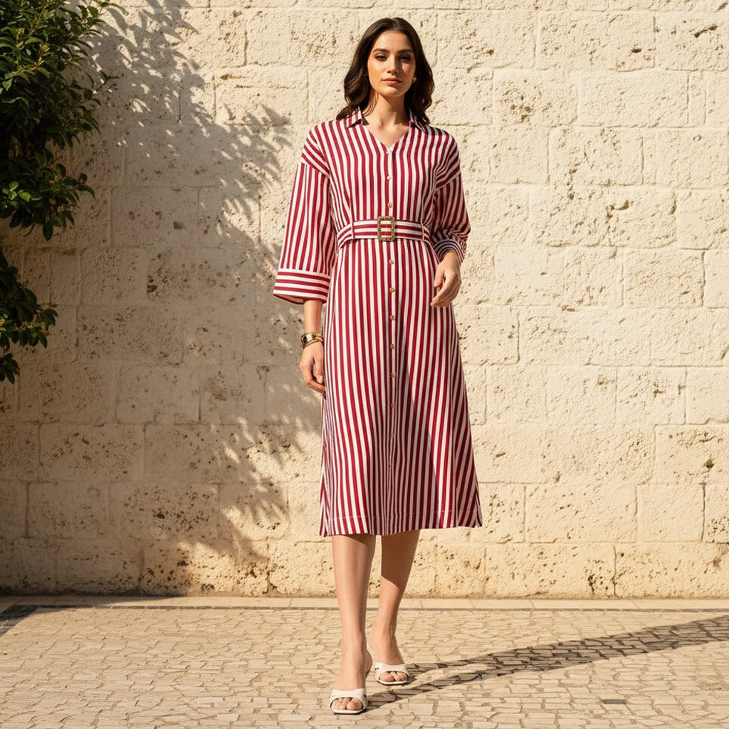 25% drop: Max striped shirt dress