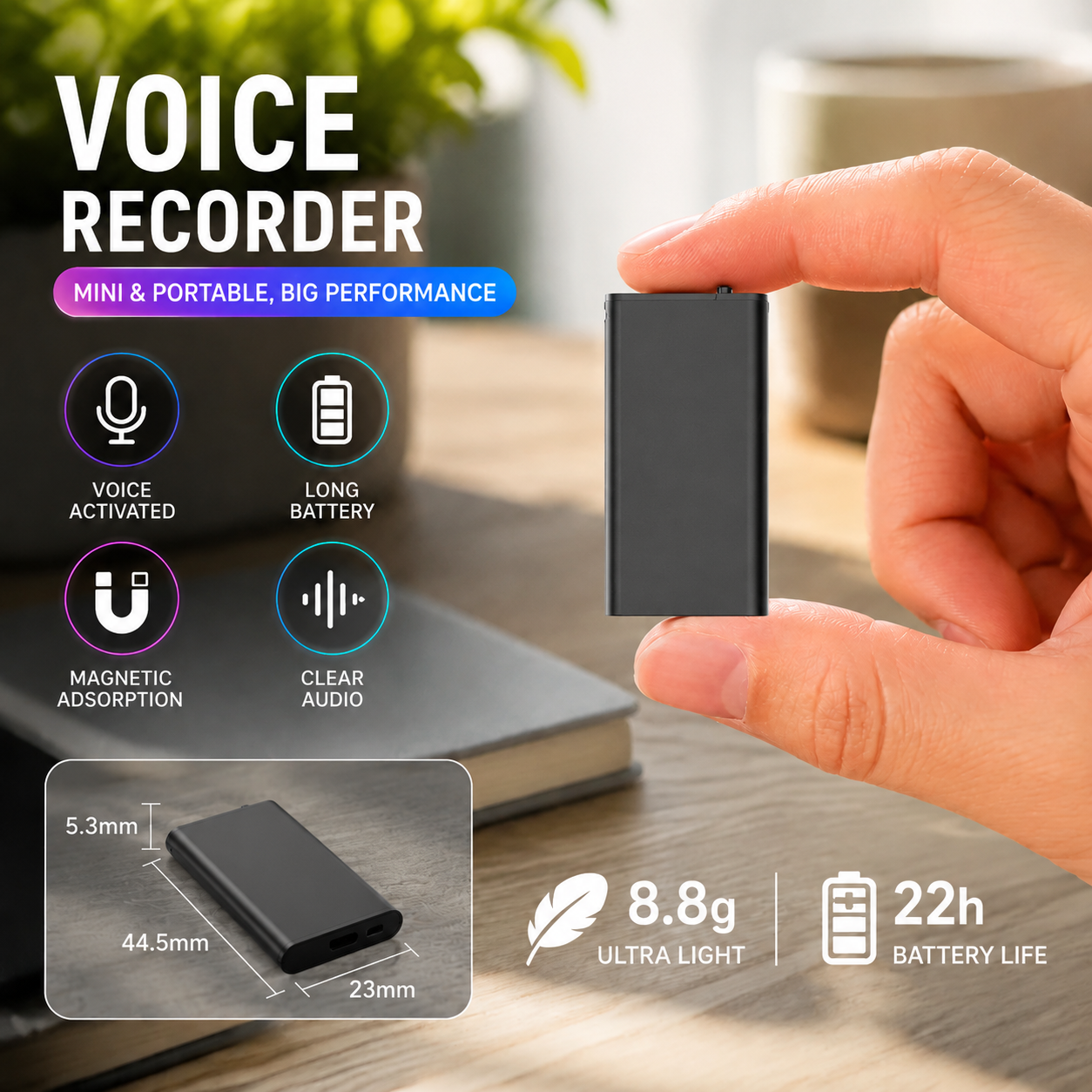 50% Drop: Mini HD Audio Recorder