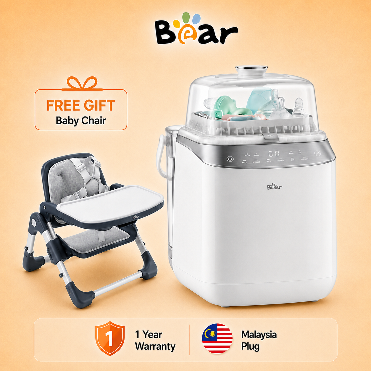 15% Drop: Bear 4-in-1 Bottle Washer