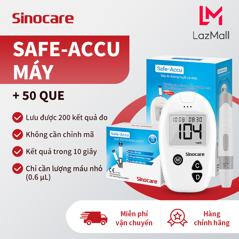 Giá vừa giảm: - Sinocare Máy Đo Đường