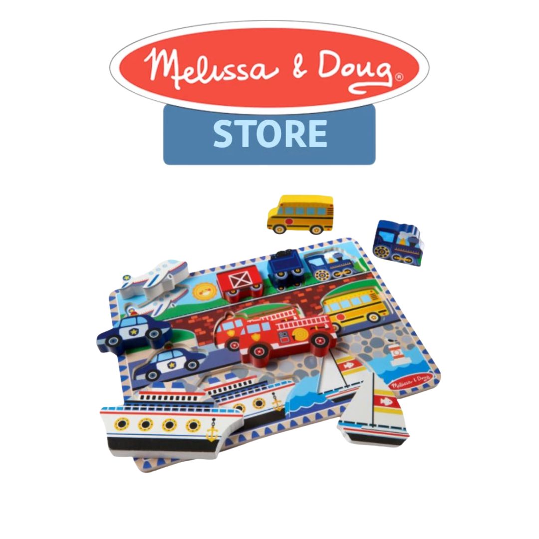 Melissa & Doug Vehicles Chunky Puzzle