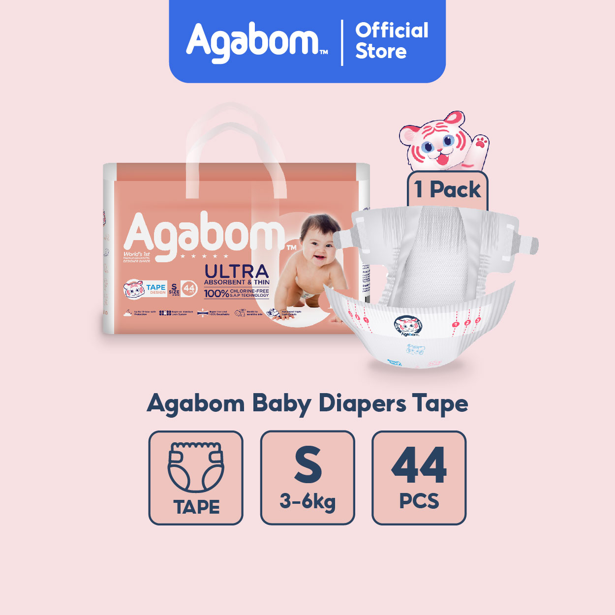 Drop 9.8%: AGABOM Baby Diapers Tape