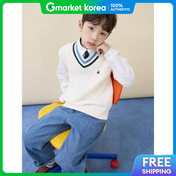 15% Drop: Beanpole Kids Cable Vest Ivory