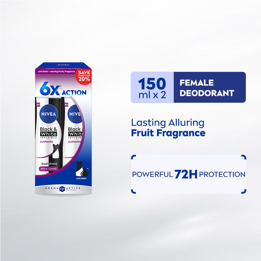 Drop 16.7%: NIVEA B&W Spray 2x150ml