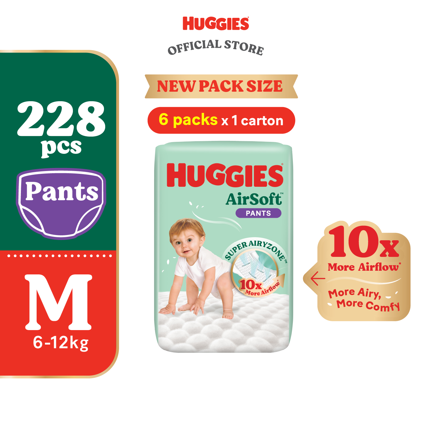 20.3% Drop: Huggies AirSoft Pants (6pk)