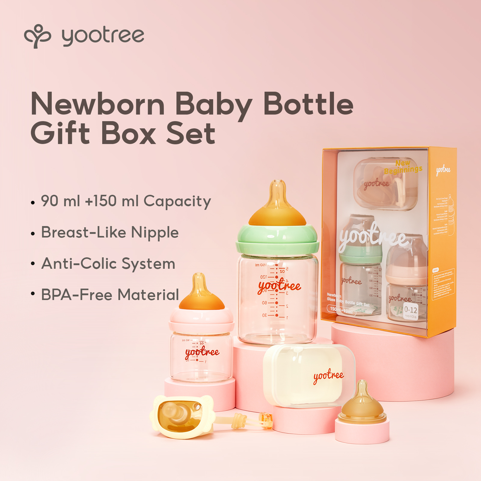 55.1% Drop: yootree Newborn Bottle Set