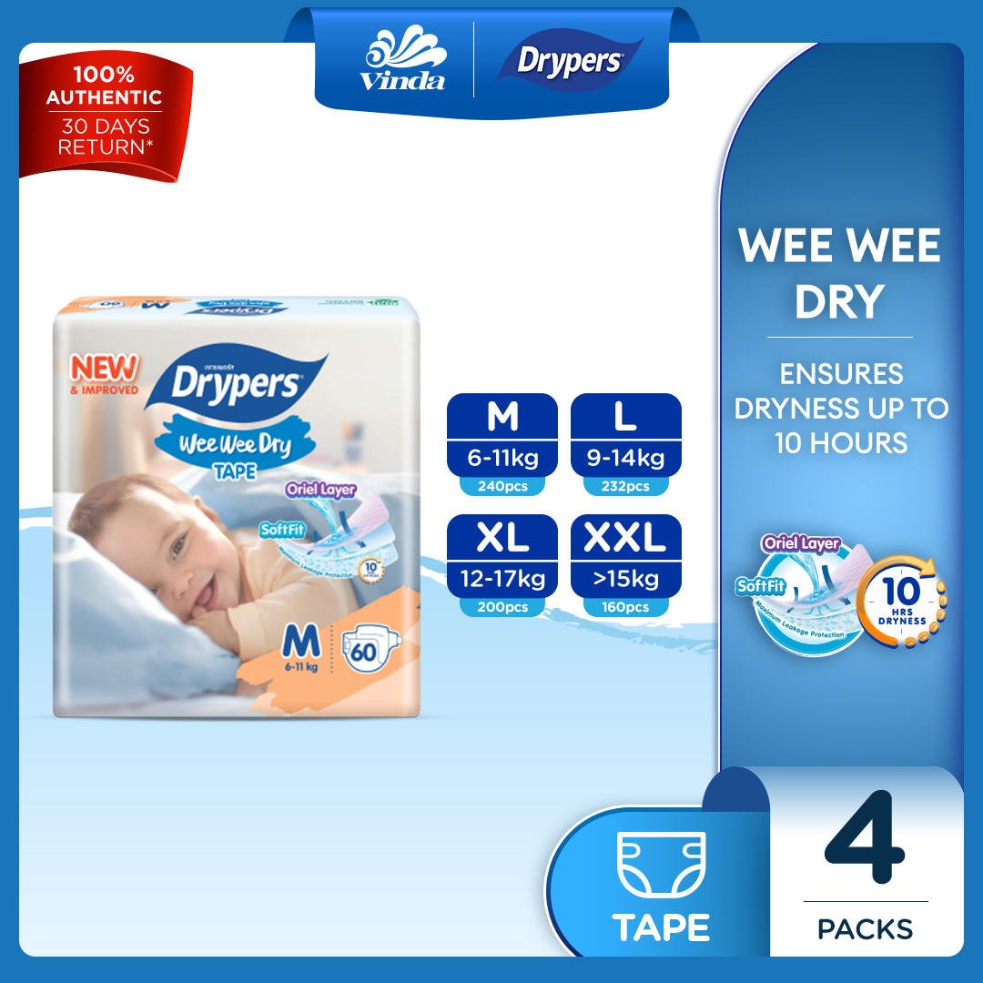 16% Drop: Drypers Wee Wee Dry 4-Pack