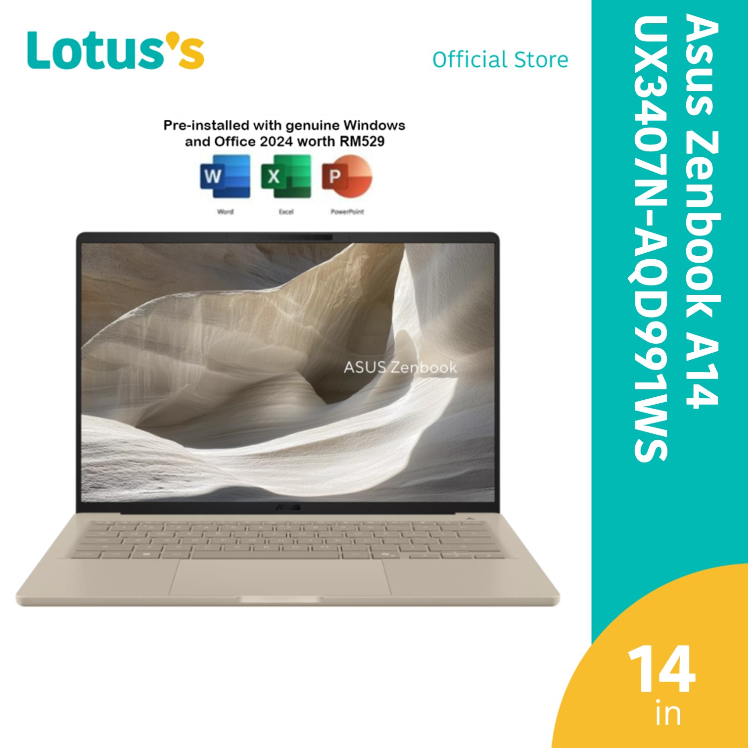 Fresh Price Drop: Asus Zenbook A14 UX3407N-AQD991WS 14" ((SD