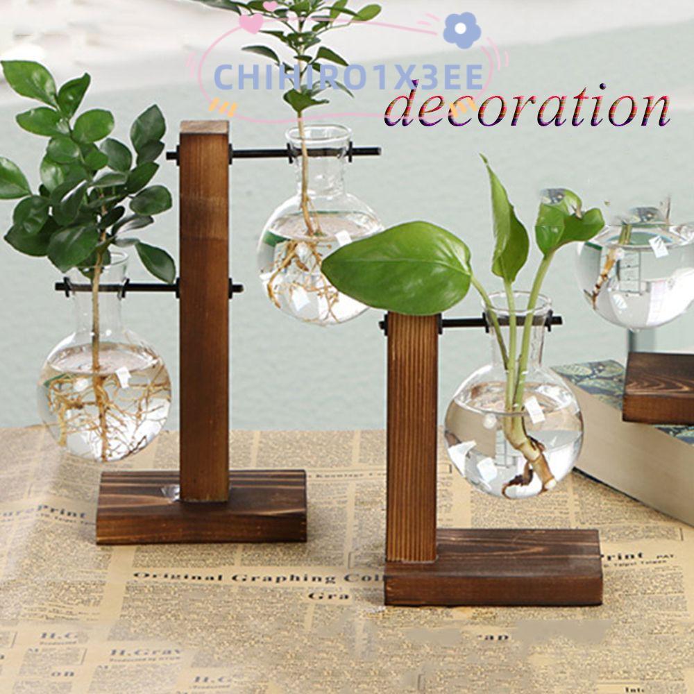 CHIHIRO1X3EE Glass Vase Vintage Terrarium Tabletop Planter Flower Pot