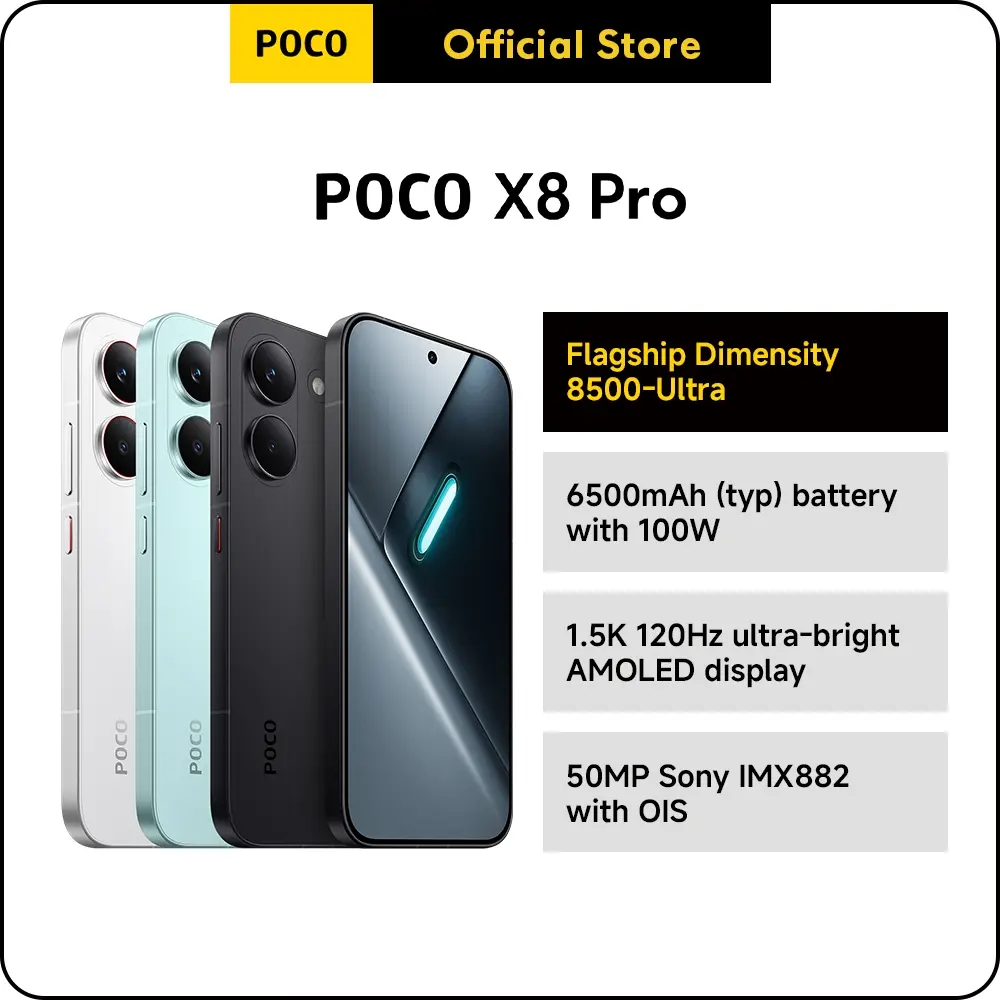 [NEW] POCO X8 Pro | Limited Iron Man Edition | Flagship Dimensity 8500-Ultra,6500mAh (typ) battery with 100W HyperCharge,1.5K 120Hz ultra-bright AMOLED display