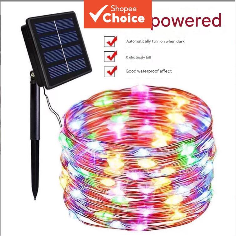 1 Piece 22M Solar Christmas Lights Outdoor Waterproof Fairy Lamps Garland Festoon LED String Light Party Garden Home Decoration(22M 200LED) sutiable for four seasons