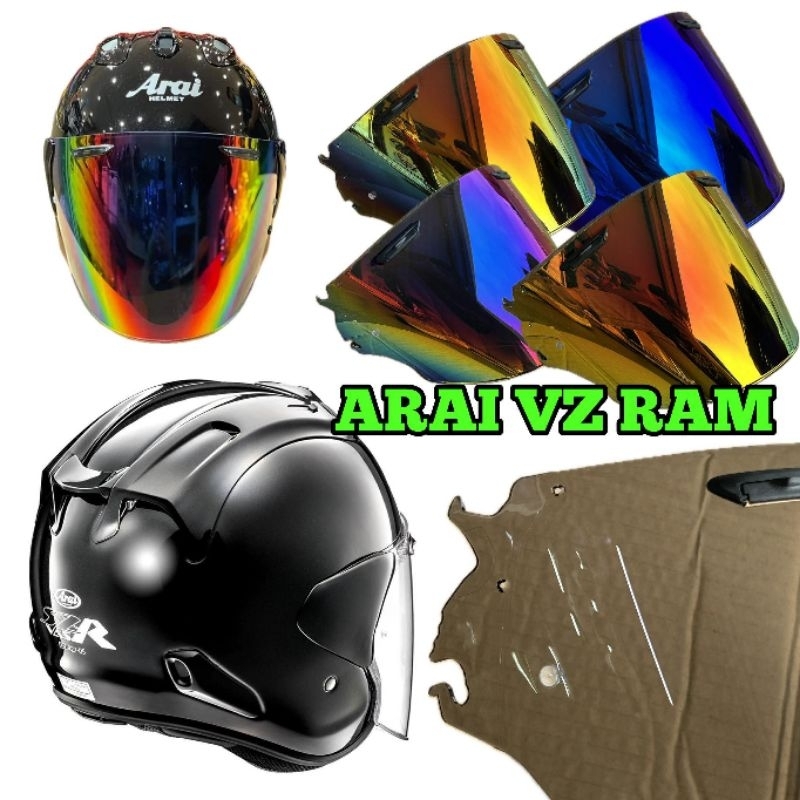 HELMET VISOR ARAI VZ RAM VAS-Z RAM-X VZ-RAM SZ-R VAS SZ-R VEO OPEN FACE REVO SIANG MALAM ANTI UV ARAI VZ RAM PLAIN