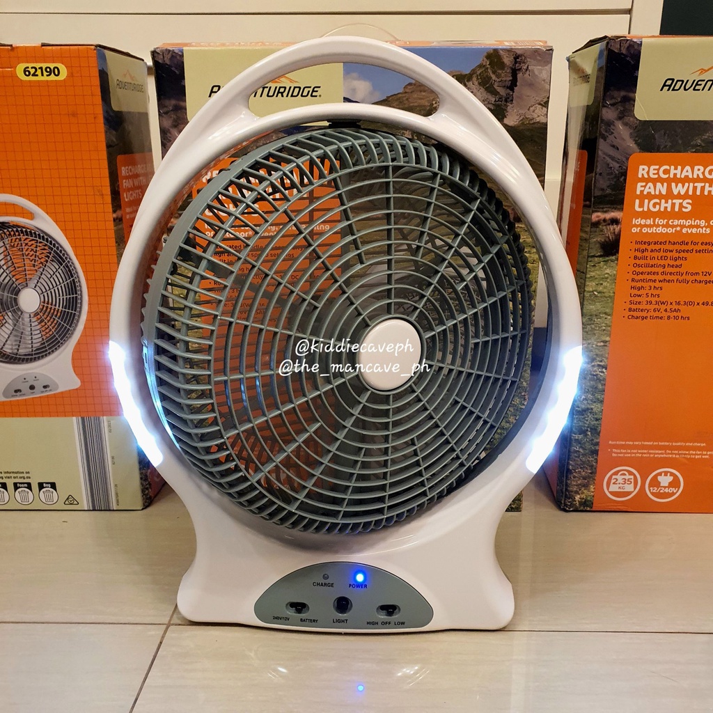 Adventuridge Rechargeable Fan with LED Lights