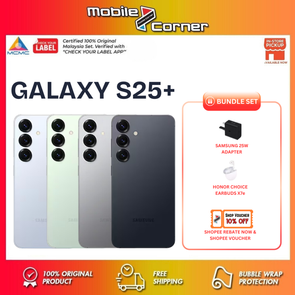SAMSUNG Galaxy S25+ 5G (12+256GB | 12+512GB) | Galaxy Al | Snapdragon 8 Elite | Warranty under Samsung Malaysia