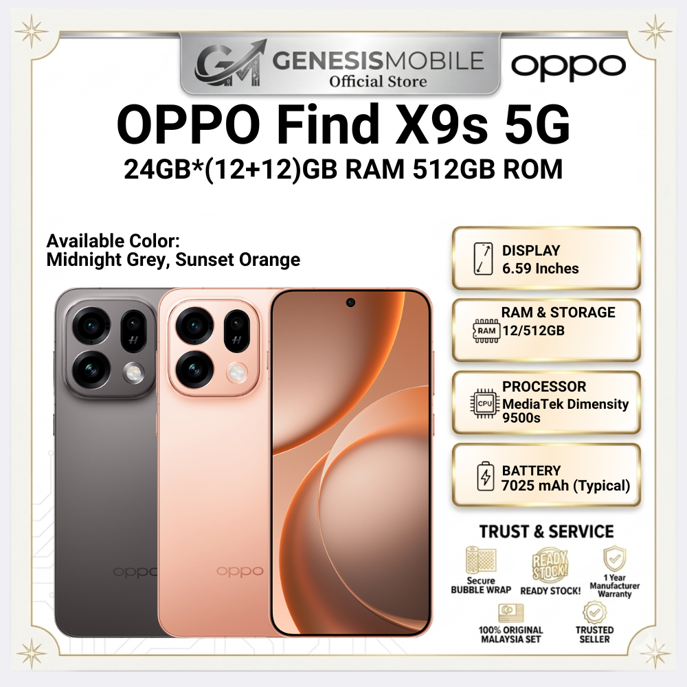 OPPO Find X9s 5G [12GB RAM 512GB ROM] - Original OPPO Malaysia