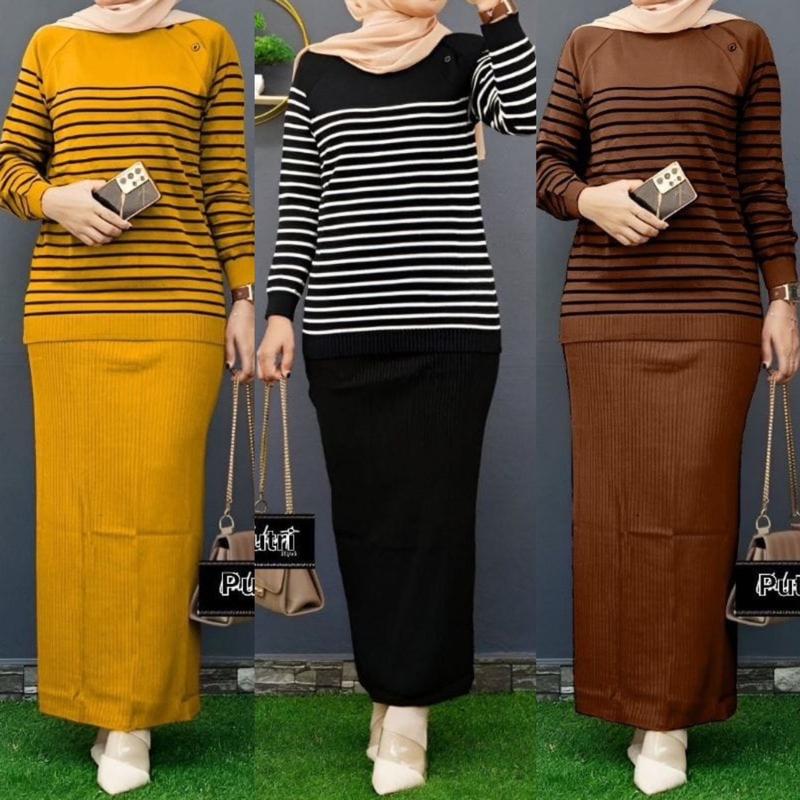 ONE SET RAJUT OKTA WITH SKIRT