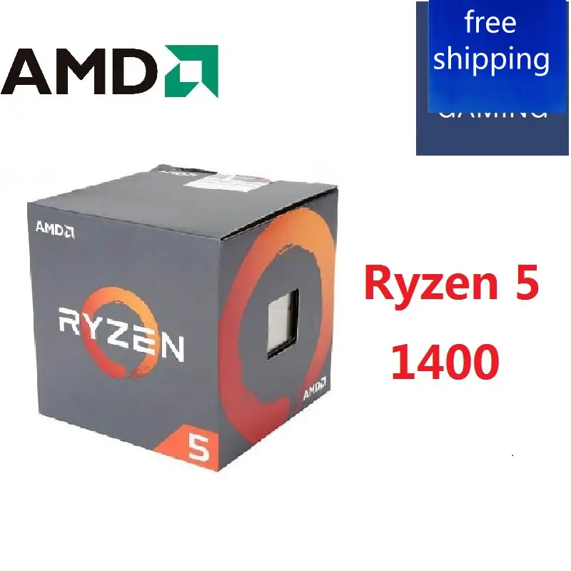Pemproses CPU Quad-Core, AMD Ryzen 5 1400 R5 1400 3.2 GHz, Soket AM4, YD1400BBM4KAE