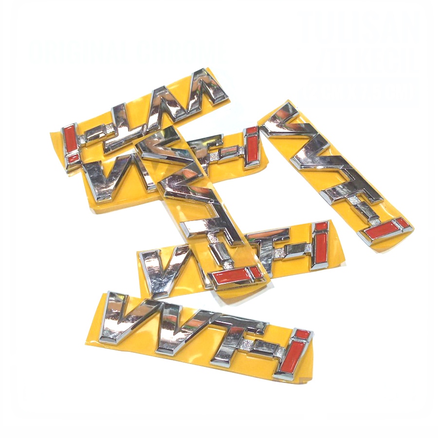 Small VVTI Emblem with small VVTI writing Small VVTI Emblem Chrome