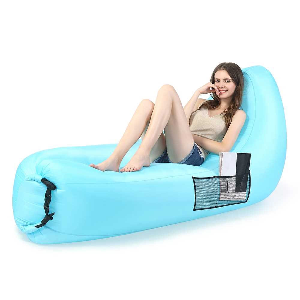 Portable Inflatable Lounger Sleeping Couch (blue)