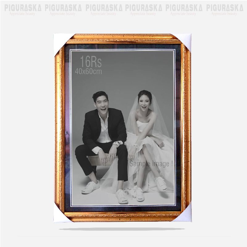 [FREE WOODEN PACKING] 40x60Cm Picture Frame ~ 16Rs Motif Display Photo Frame ~ 16Rs Wall Display Elegant Frame Collect