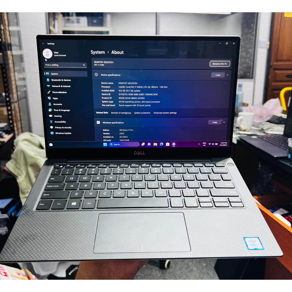 New Year Offer🥳 Dell XPS 13 [ 9365, 9380 ] Intel core i7-8th Gen | 16GB - 1 TB SSD | FHD Touch Display | Win11