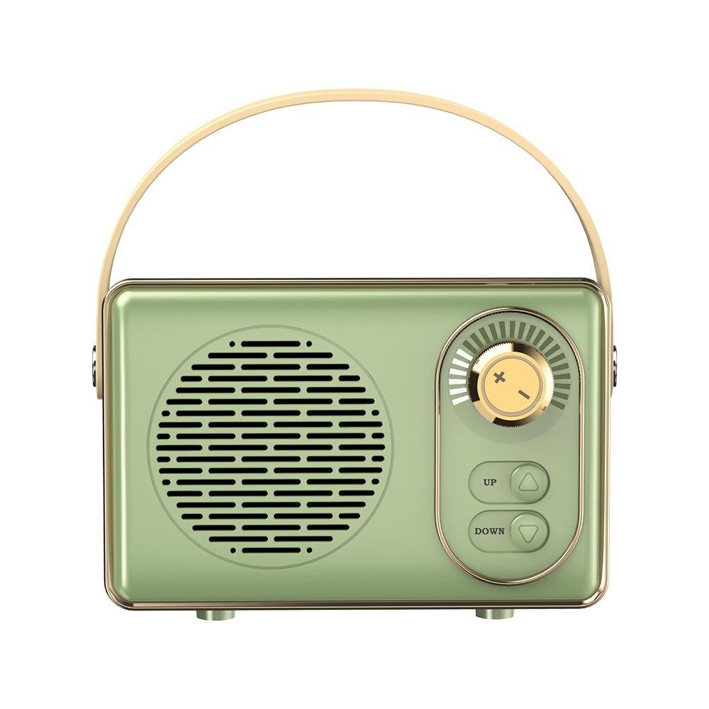 Bluetooth 5.0 Classic Design Hi-Fi Sound Portable Mini Audio System Exclusive Gift Set Home Office Smartphone Office Desktop Retro Speaker Wireless Vintage