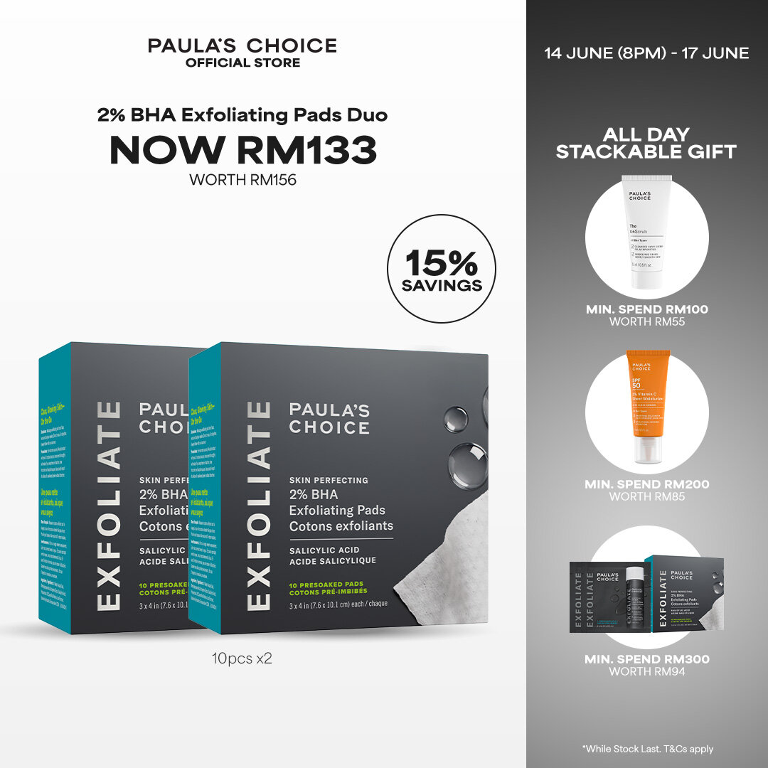 [Midmonth Exclusive] Paulas Choice 2% BHA Exfoliant Pads Duo