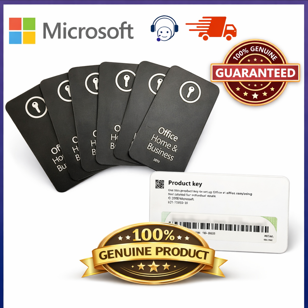 Genuine Microsoft Office Home and business 2019 Keycard Only / Digital Key