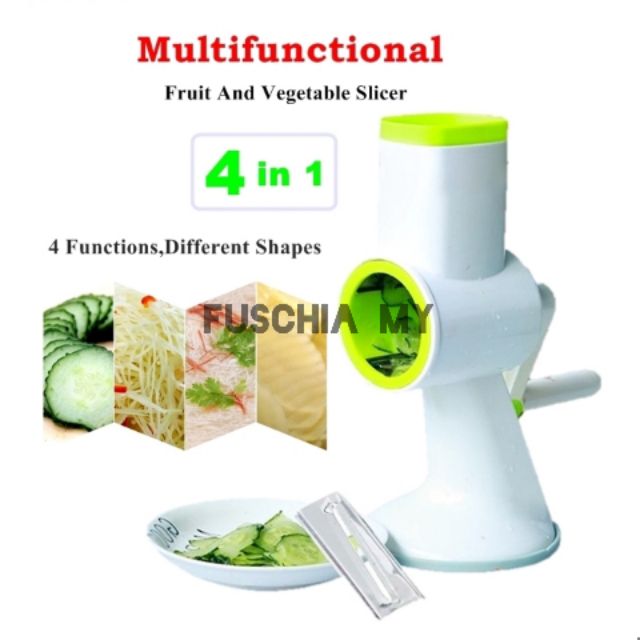 🌹 Fuschia MY 🌹Multifunctional 4 in 1 Mandoline Fruit Vegetable Slicer Julienne Kitchen Grater