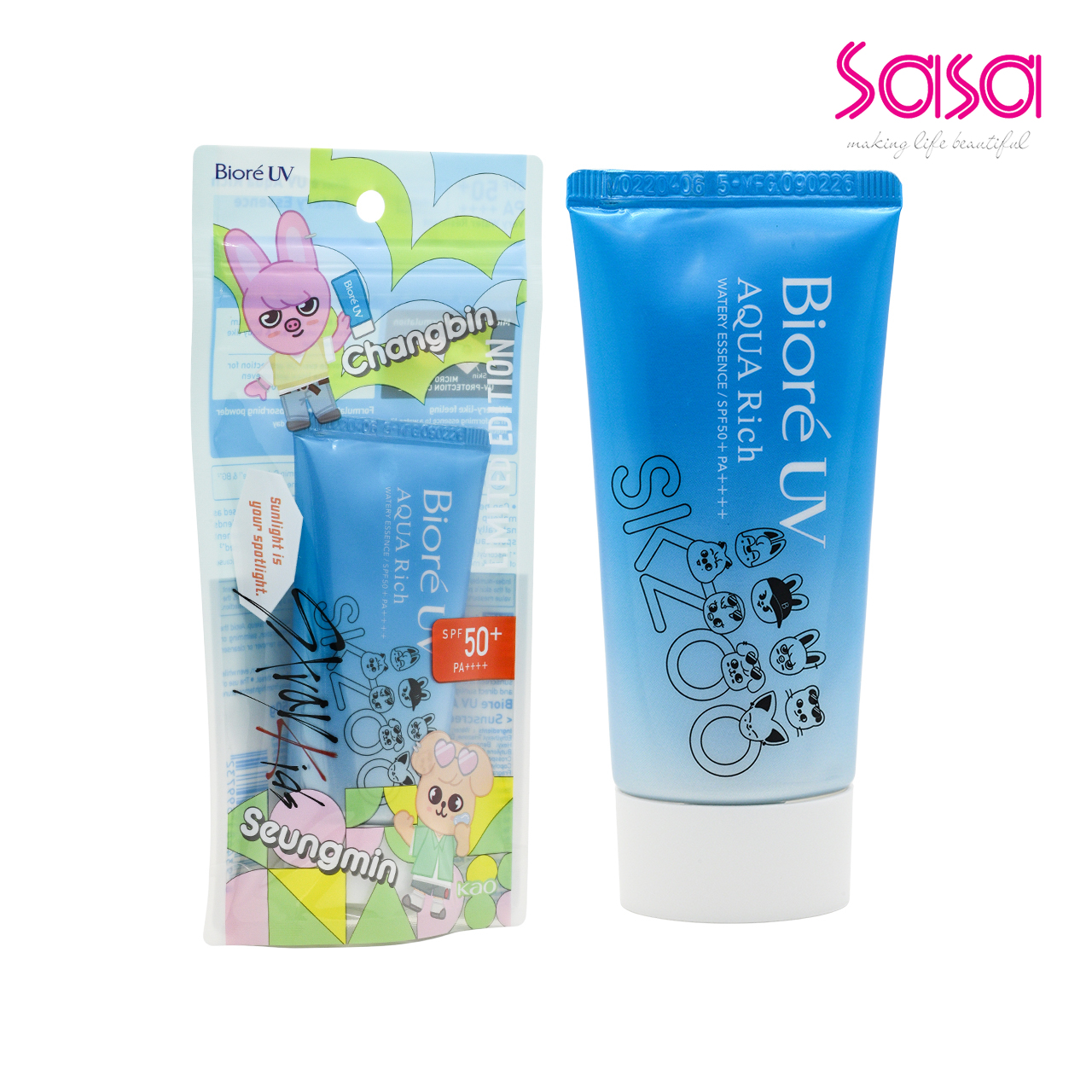BIORE SPF50+PA++++ UV Aqua Rich Watery Essence - SKZOO Limited Edition (50g)