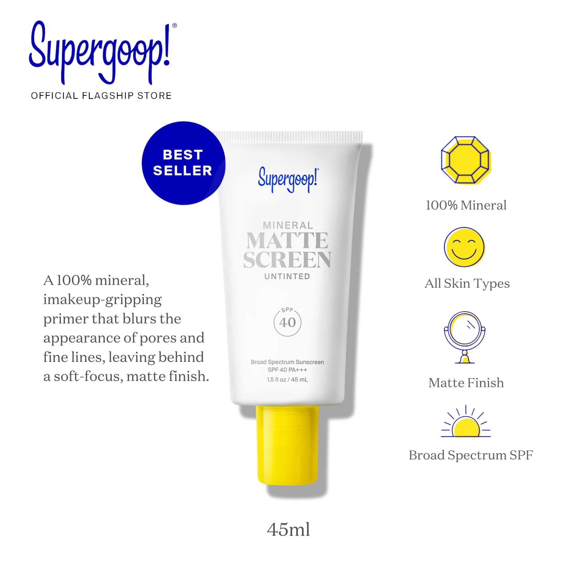 Supergoop! Mineral Mattescreen SPF 40 PA+++