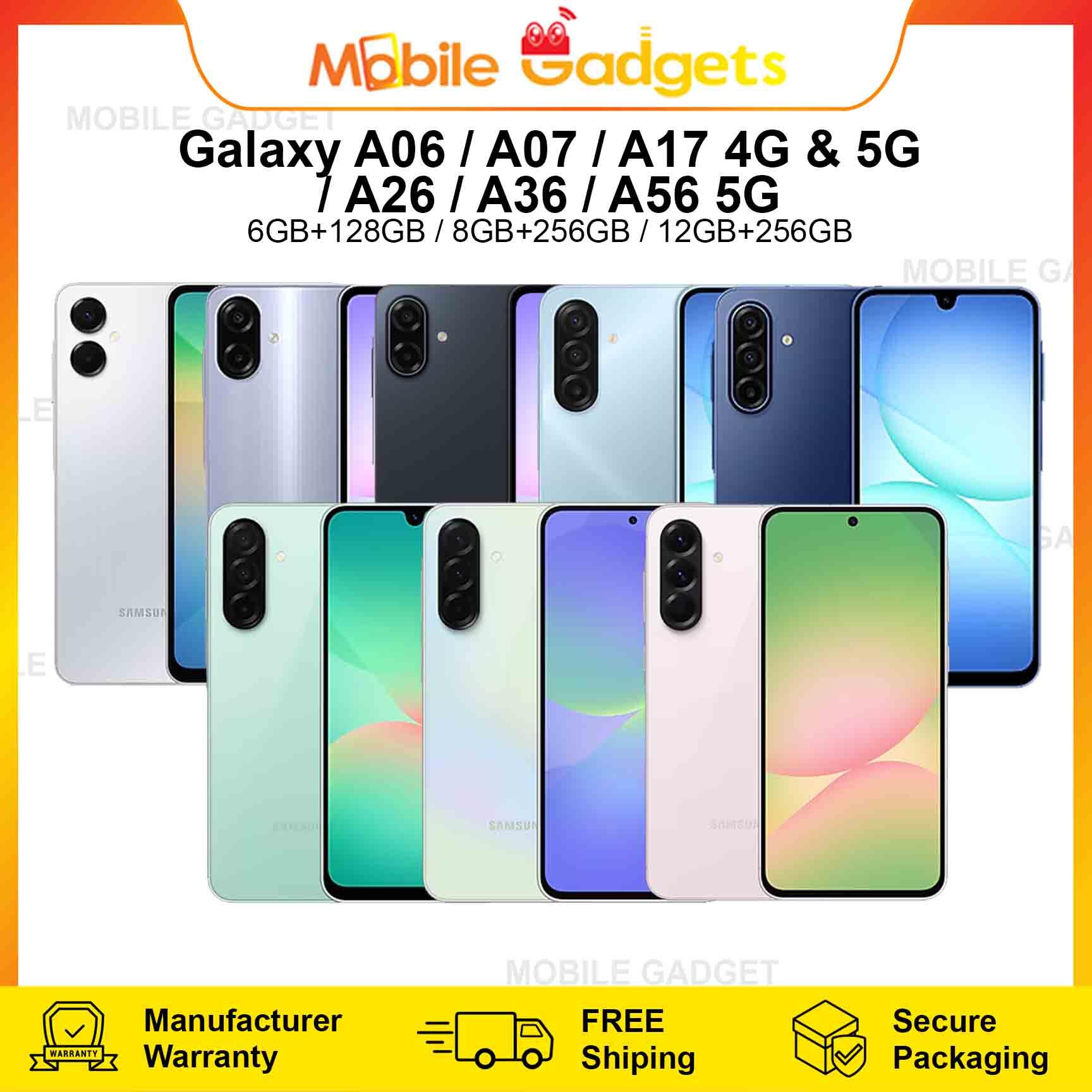 Samsung Galaxy A06 / A07 / A17 4G & 5G / A26 / A36 / A56 5G | 1 Year Samsung Warranty