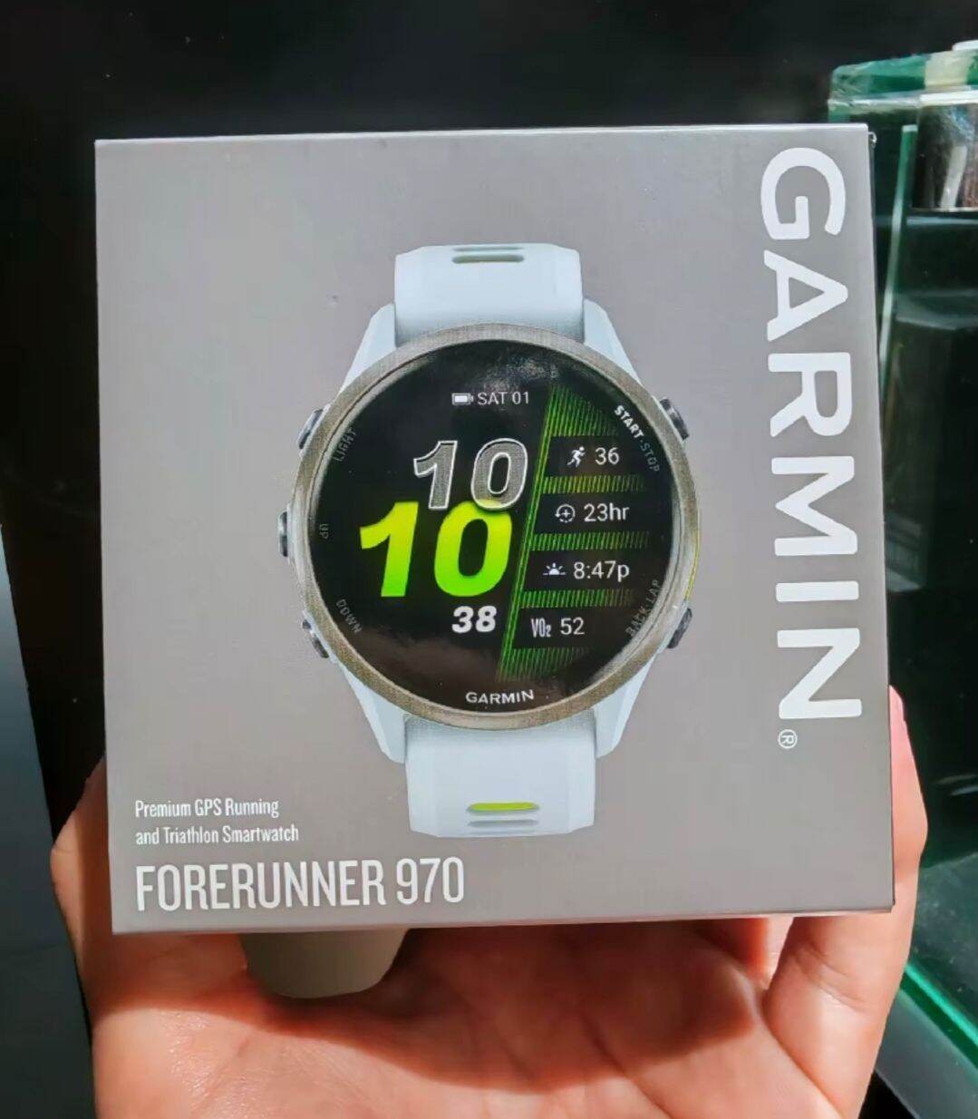 Garmin Forerunner 970 Premium GPS Running/Triathlon Smartwatch with AMOLED Display Speaker and Mic