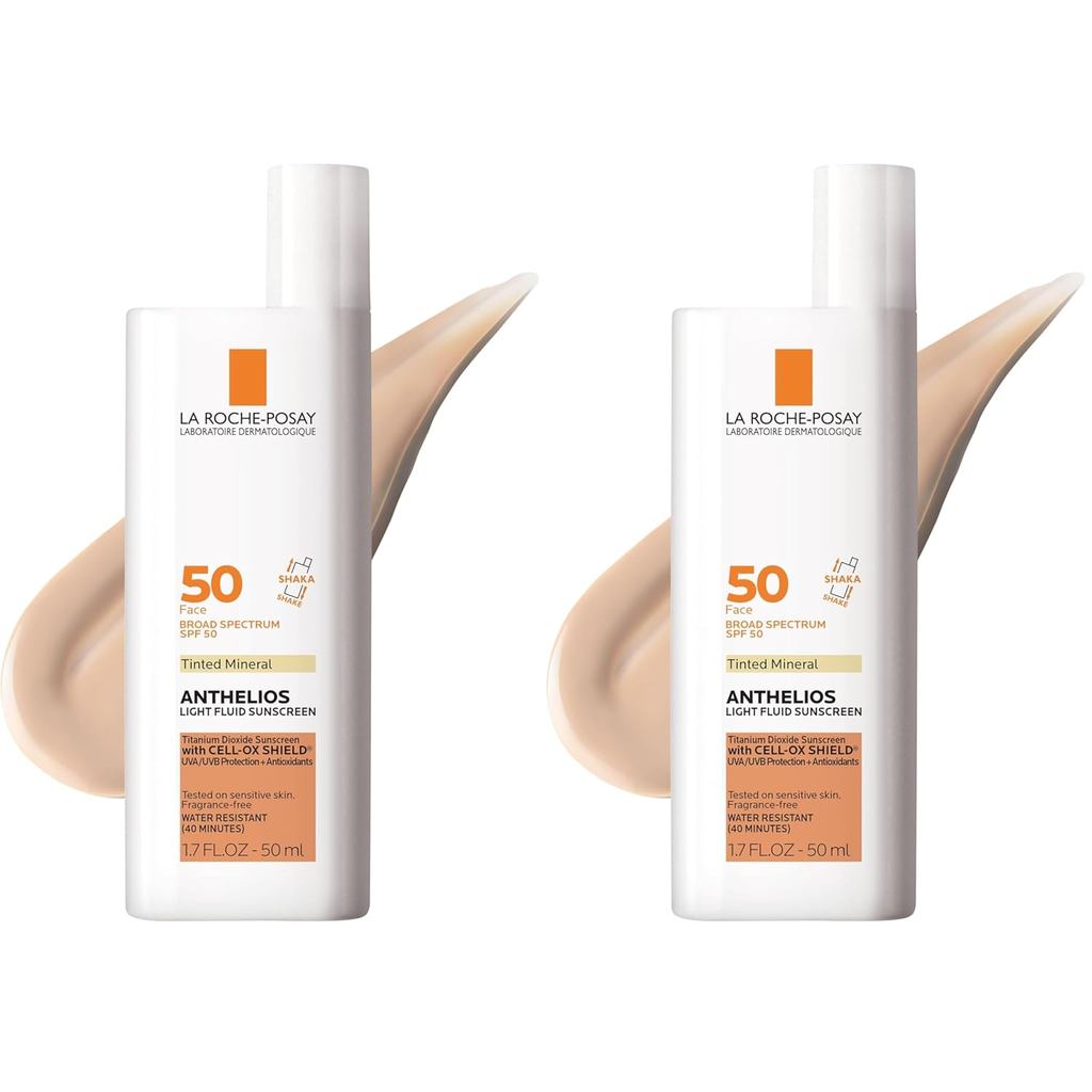 La Roche-Posay Anthelios Sunscreen SPF 50 Ultra-Light Fluid Broad Spectrum SPF 50 Face Sunscreen with Titanium Dioxide Mineral Lightweight & Fast-Absorbing Oil-Free Matte Finish