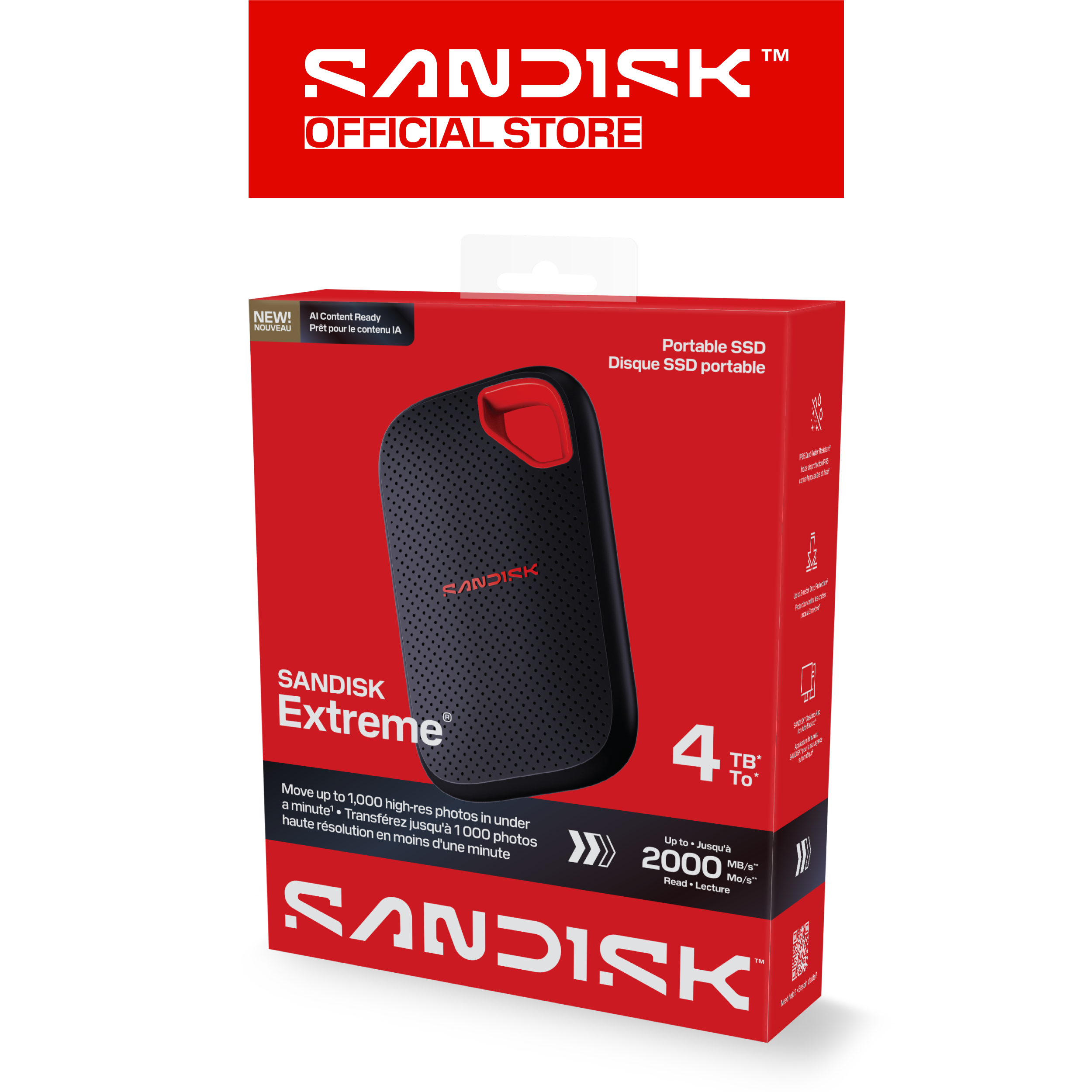 SANDISK Extreme® Portable SSD (1TB/ 2TB/ 4TB)