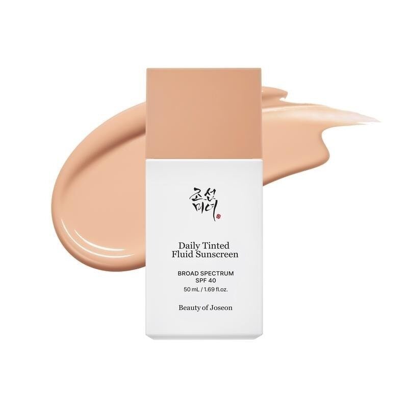 Beauty of Joseon Daily Tinted Fluid Sunscreen SPF40 100% Mineral Sunscreen with FDA-Approved Filters Sheer Tint & Built-In Oil Control 50ml