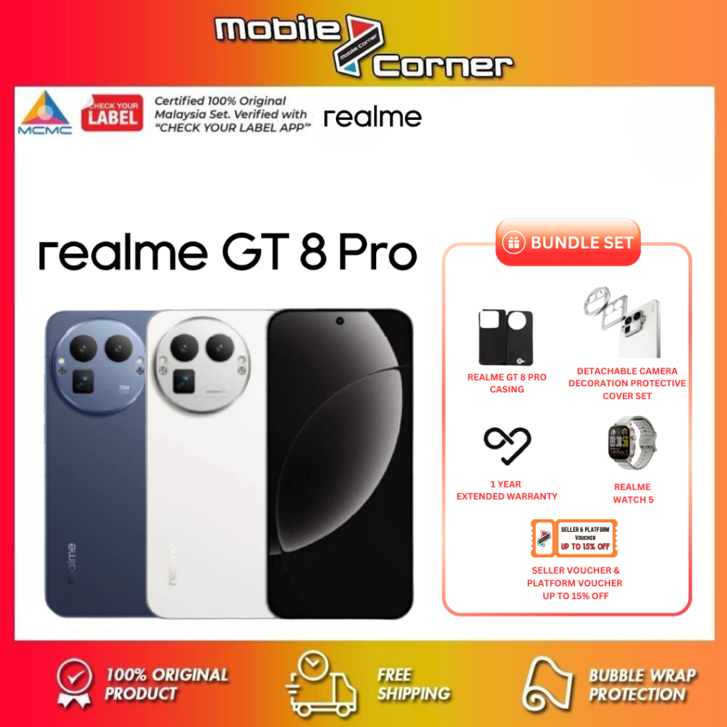 REALME GT 8 PRO 5G (16GB RAM+512GB ROM) | Snapdragon 8 Elite Gen 5 | Warranty under realme Malaysia