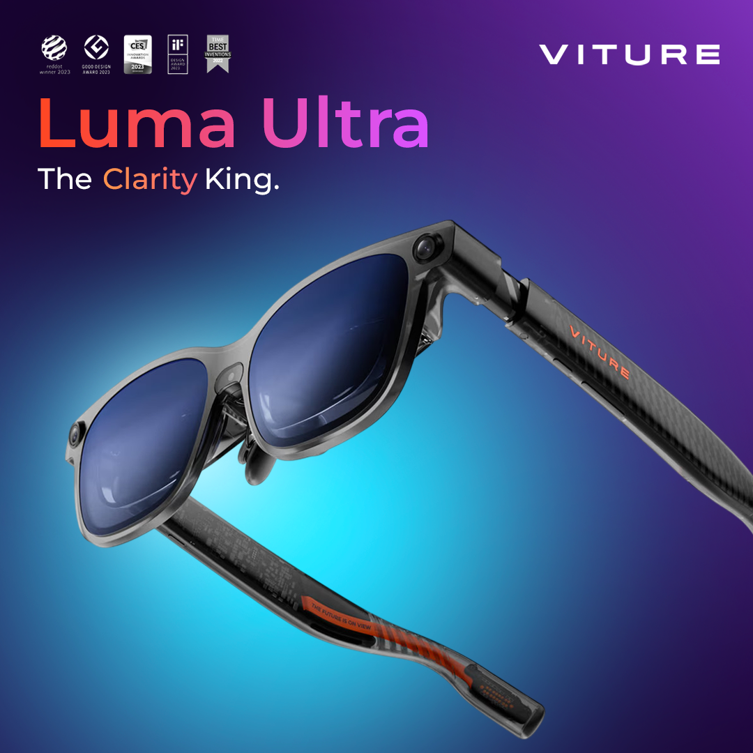 VITURE Luma Ultra AR/XR Glasses | 152 Full 6Dof Support AR Hand Gestures 52° FOV 1500 Nits Smart Glasses