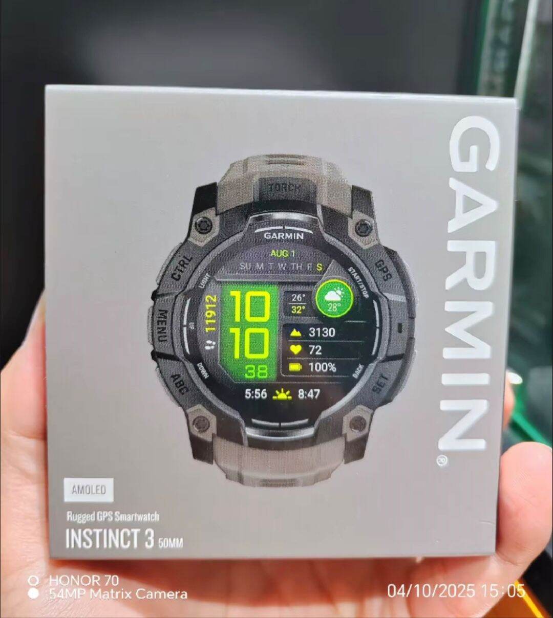 GARMIN INSTINCT 3 AMOLED/SOLAR 45MM/50MM RUGGED OUTDOOR GPS SMARTWATCH