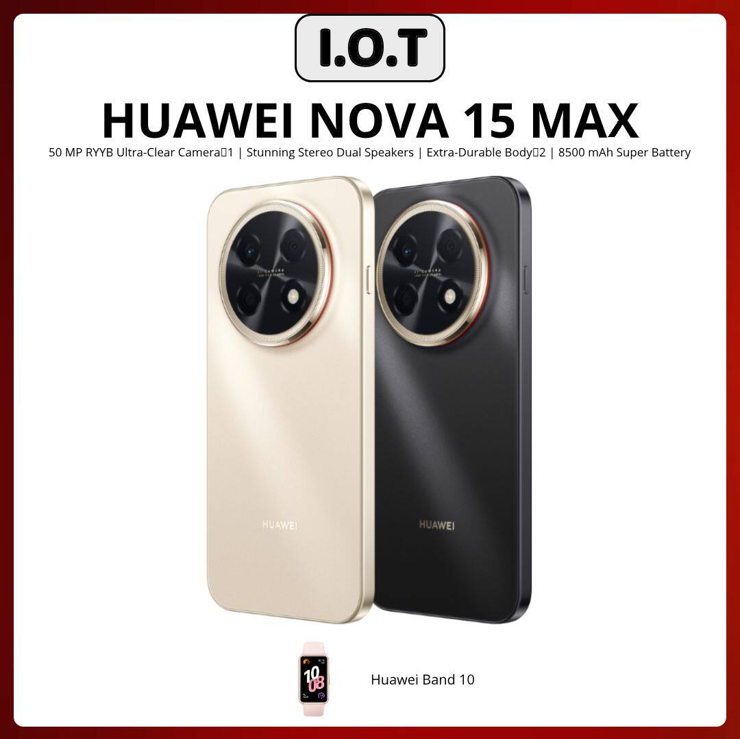 Huawei Nova 15 Max ((8GB+8GB)+256GB) - 100% Original Malaysia