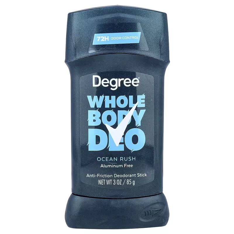Degree Whole Body Deo Anti-Friction Deodorant Stick Ocean Rush 3 oz (85 g)