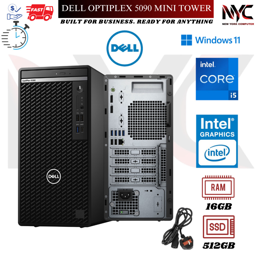 Dell OptiPlex 5090 Mini Tower i5 11th Gen 16GB RAM 512GB SSD Business Desktop PC Win11 Ready Stock