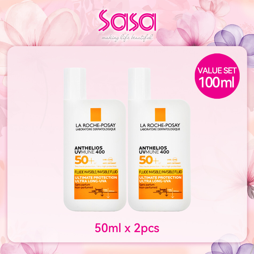 LA ROCHE-POSAY Anthelios Uvmune 400 Invisible Fluid SPF50+ (50ml / 50ml x 2)