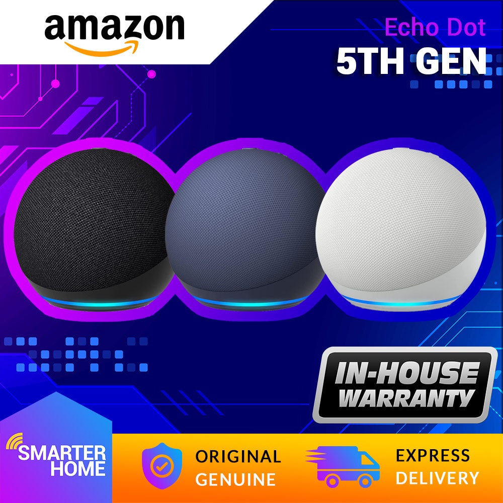 ⚡️ Amazon Echo Dot 5 (5th Gen, 2022 release) | Bigger vibrant sound in a compact smart speaker with Alexa (Smarter Home)