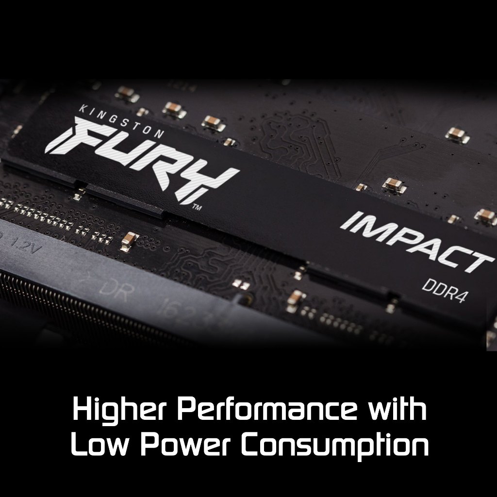 Kingston Fury IMPACT DDR4 3200Mhz CL20 Notebook Memory SODIMM Laptop RAM (8GB/16GB/32GB)
