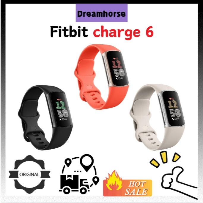 【immediate delivery】Fitbit Charge 6 Premium Fitness Tracker, With EDASensor Heart Rate Tracker & Google Maps