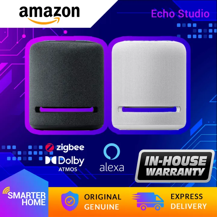 ⚡️ Amazon Echo Studio | Our best-sounding smart speaker ever - With Dolby Atmos, spatial audio processing technology, and Alexa (Smarter Home) | Lazada Malaysia