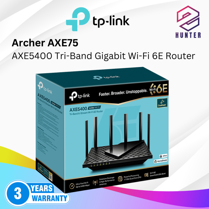 TP Link Archer AXE75 AXE5400 Tri-Band Gigabit Wi-Fi 6E Router | Lazada Malaysia