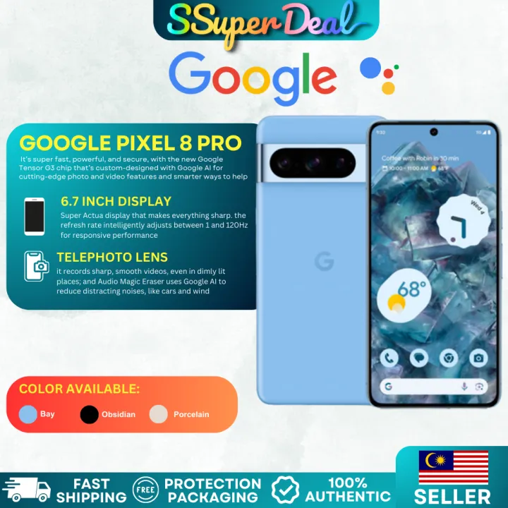 Google Pixel 8 Pro Android Smartphone with Super Actua Display (128GB / 256GB) | Lazada Malaysia